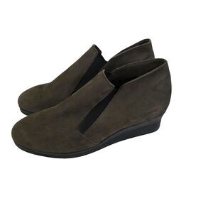 Arche Womens Suede Leaher Slip On Wedge  Loafers sz 38 Eu 8 USA